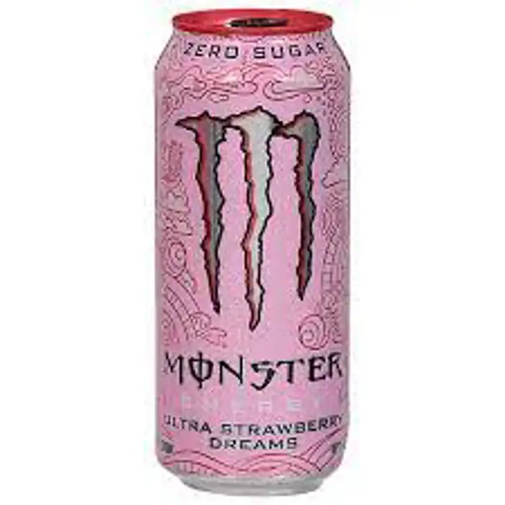 Monster Zero Sugar Strawberry Dreams Energy Drink, 16 Fl Oz (473