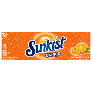 Sunkist Soda, Orange, 12 Pack, 12 - 12 fl oz (355 ml) cans [144 fl oz (4.3 l)]