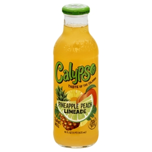 Calypso Limeade, Pineapple Peach, 16 fl oz (1 pt) 473 ml