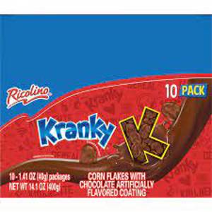 Ricolino Kranky Chocolate Covered Corn Flakes, 10 - 1.41 oz