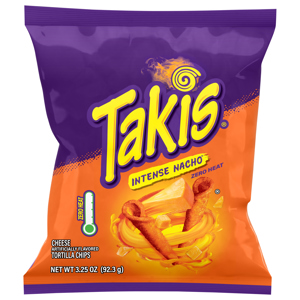 Takis Zero Heat Intense Nacho Tortilla Chips, 3.25 oz (92.3 g)