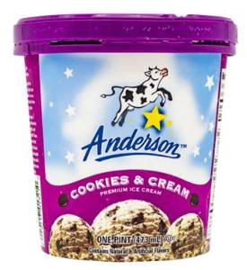 Anderson Premium Cookies And Cream Ice Cream 1.5 Qt