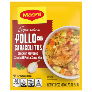 Maggi Seashell Pasta Soup Mix, Chicken Flavored, 1.79 oz (51 g)