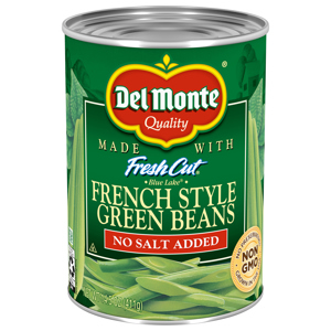 Del Monte No Salt Added French Style Green Beans, 14.5 oz (411 g)
