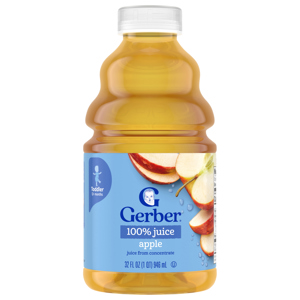 Gerber Toddler (12+ Months) Apple 100% Juice from Concentrate, 32 fl oz (1 qt) 946 ml