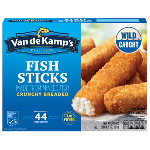 Van de Kamp's Wild Caught Crunchy Breaded Fish Sticks, 24.6 oz (1 lb 8.6 oz) 697 g