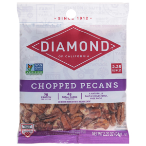 Diamond of California Pecans, Chopped, 2.25 oz (64 g)