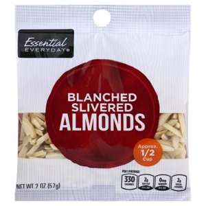Essential Everyday Almonds, Slivered, Blanched, 2 oz (57 g)