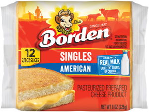Borden® American Cheese Singles 12 Ct Pack, 8oz