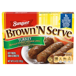 Banquet Brown 'N Serve Turkey Sausage Links, 10 sausage links [6.4 oz (181 g)]