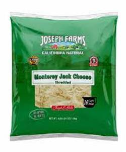 Joseph Farms Monterey Jack Shredded Cheese, 4 lb