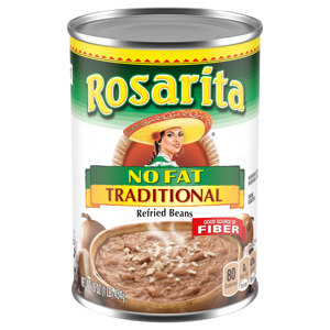 Rosarita Refried Beans, No Fat, Traditional, 16 oz (1 lb) 454 g