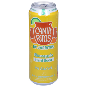 Cantaritos Hard Soda, Pineapple, 25 fl oz (1 pint 9 fl oz)