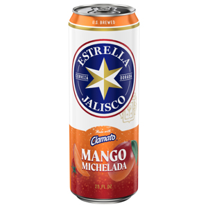 Estrella Jalisco Beer, Michelada, Mango, 25 fl oz