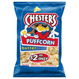 Chester's Puffcorn Butter Puffed Corn Snacks, 3.25 oz (92.1 g)