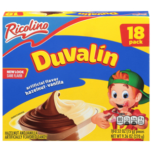 Ricolino Duvalin Hazelnut and Vanilla Candy, 18 - 0.52 oz (15 g) pieces [9.36 oz (270 g)]