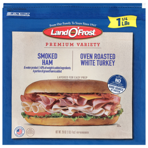 Land O'Frost Smoked Ham/Oven Roasted White Turkey, 20 oz (1 lb 4 oz)