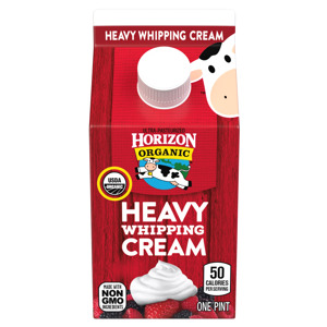 Horizon Organic Whipping Cream, Heavy, one pint (473 ml)