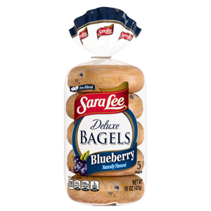 Sara Lee Pre-Sliced Deluxe Blueberry Bagels, 5 bagels [15 oz (425 g)]