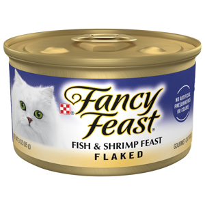 Fancy Feast Flaked Fish & Shrimp Feast Cat Food, 3 oz (85 g)