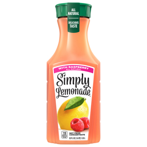 Simply Lemonade, with Raspberry, 52 fl oz (1.6 qt) 1.53 l