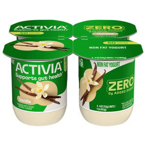 Activia Non Fat Vanilla Yogurt, 4 - 4 oz (113 g) units [1 lb (453 g)]
