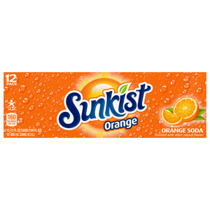 Sunkist Soda, Orange, 12 Pack, 12 - 12 fl oz (355 ml) cans [144 fl oz (4.3 l)]