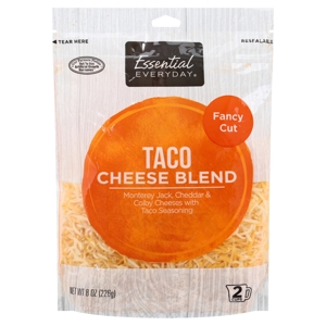 Essential Everyday Cheese Blend, Taco, Fancy Cut, 8 oz (226 g)