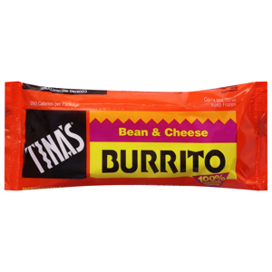 TINA'S BURRITO, BEAN & CHEESE, 4 OZ (113 G)