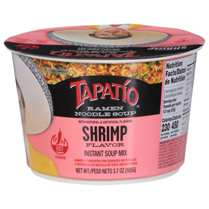 Tapatio Ramen Noodle Soup, Shrimp Flavor, 3.7 oz (105 g)