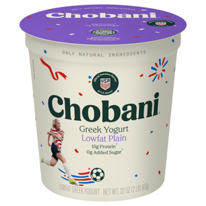 Chobani Lowfat Plain Greek Yogurt, 32 oz (2 lb) 907 g