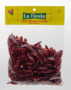 La Fiesta Chile Japones, Red Peppers, 3 oz