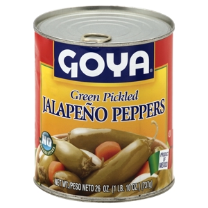 Goya Jalapeno Peppers, Green Pickled, 26 oz (1 lb 10 oz) 737 g
