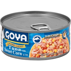 Goya Tuna, with Sweet Corn in Oil, Chunk Light, 4.94 oz (140 g)