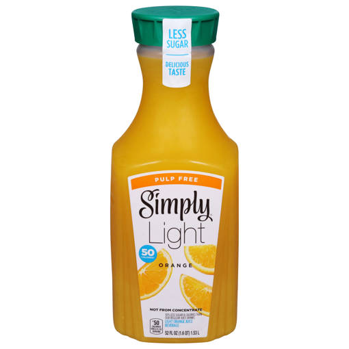 Simply Juice Beverage Light Pulp Free Orange 52 fl oz 1.6 qt 1.53 l
