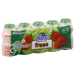Epoca Dairy Beverage, Cool, Strawberry, 5 - 2.1 fl oz (62 ml) bottles [10.5 fl oz]