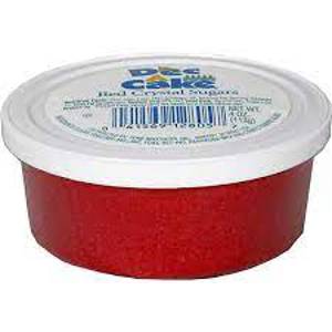 Dec-A-Cake® Red Crystal Sugars 4 Oz. Tub