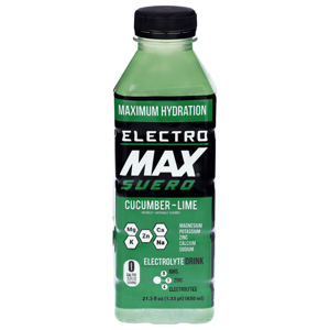 Electromax Suero Cucumber-Lime Electrolyte Drink, 21.3 fl oz (1.33 pt) 630 ml