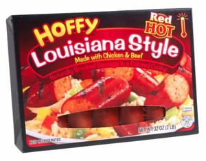 Hoffy Smoked Sausage, Louisiana Style, Red Hot, 32 oz