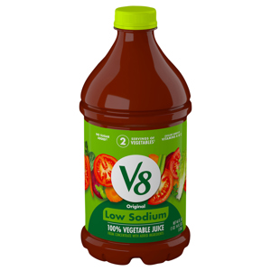 V8 Low Sodium Original Vegetable Juice, 46 fl oz (1 qt 14 fl oz) 1.36 l