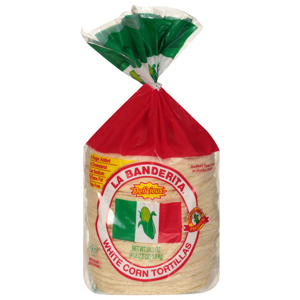 La Banderita Tortillas, White Corn, 66.3 oz (4 lb 2.3 oz) 1.9 kg