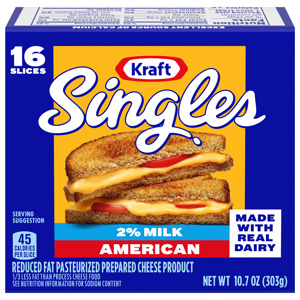 Kraft Cheese Product, Reduced Fat, American, Pasteurized, 16 slices [10.7 oz (303 g)]