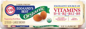 Eggland's Best Brown Organic Large Eggs, 12 eggs