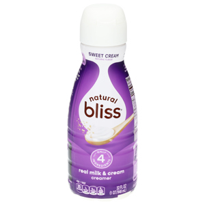 Natural Bliss Real Milk & Cream Sweet Cream Creamer, 32 fl oz (1 qt) 946 ml