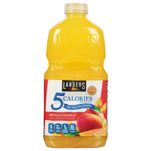 Langers No Sugar Added Mongo Mango Juice Cocktail from Concentrate, 64 fl oz (2 qts) 1.89 l