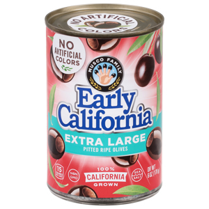 Early California Pitted Ripe Extra Large Olives, 6 oz (170 g)