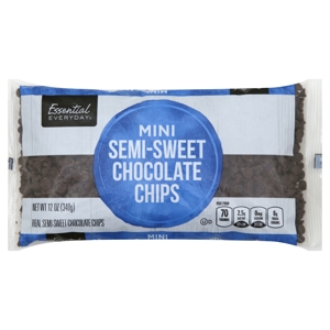 Essential Everyday Chocolate Chips, Semi-Sweet, Mini, 12 oz (340 g)