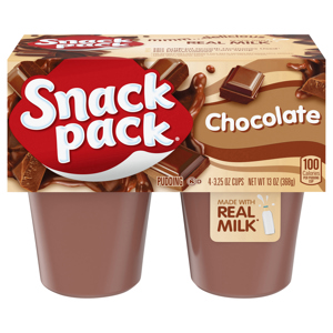 Snack Pack Chocolate Pudding, 4 - 3.25 oz cups [13 oz (368 g)]