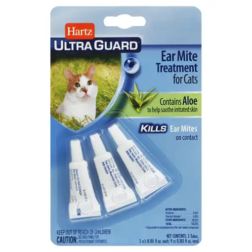 My Products 16 Thibodaux Hartz Ear Mite Treatment For Cats 3 0.101 Fl Oz 3 Cc Tubes 0.303 Fl Oz 9 Cc