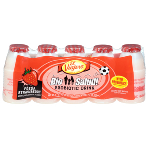 El Viajero Strawberry Probiotic Drink, 5 - 2.1 fl oz bottles [10.5 fl oz (310 ml)]